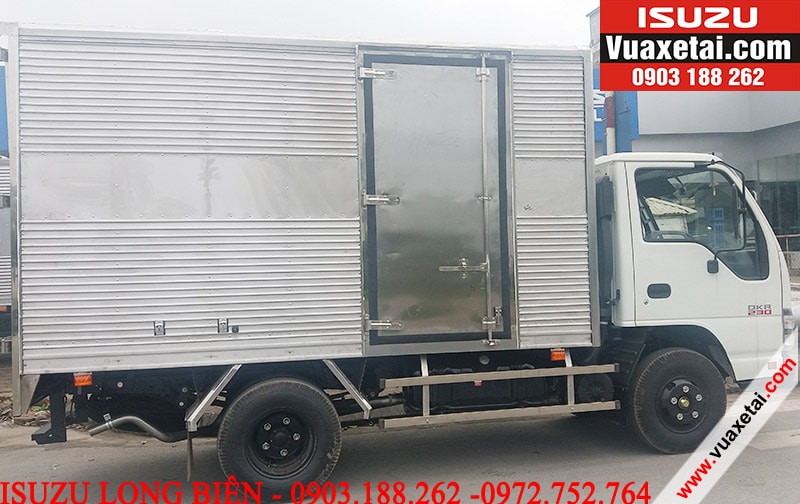xe tải isuzu 1,4 tấn QKR77F thùng kín Inox vào phố cấm