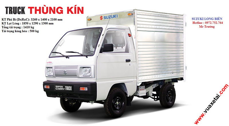 xe tải suzuki 5 tạ super carry truck thùng kín