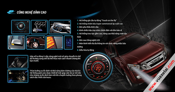 những tính năng trên isuzu dmax