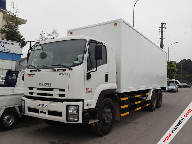 xe tải isuzu 15 tấn ngắn thùng kín