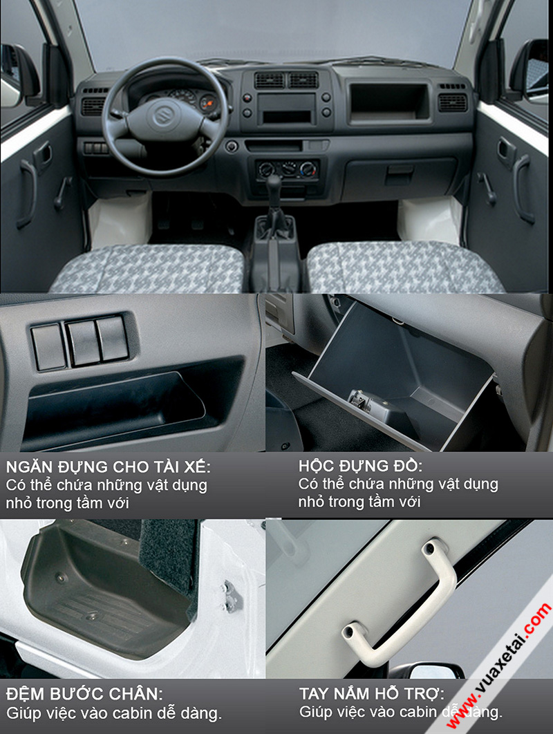 nội thất suzuki carry pro tiện nghi đơn giản