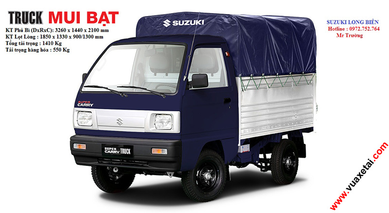 xe tải suzuki 5 tạ thùng mui bạt