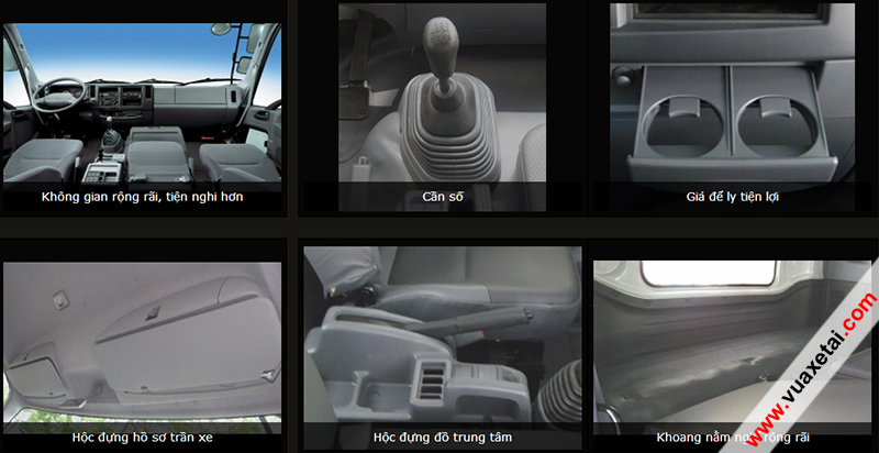 nội thất xe tải isuzu 6 tấn