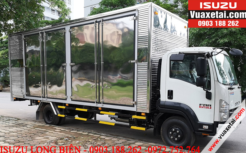 Xe tải isuzu 6 tấn FRR90N Thùng Kín Chở Pallet Cao 2m52
